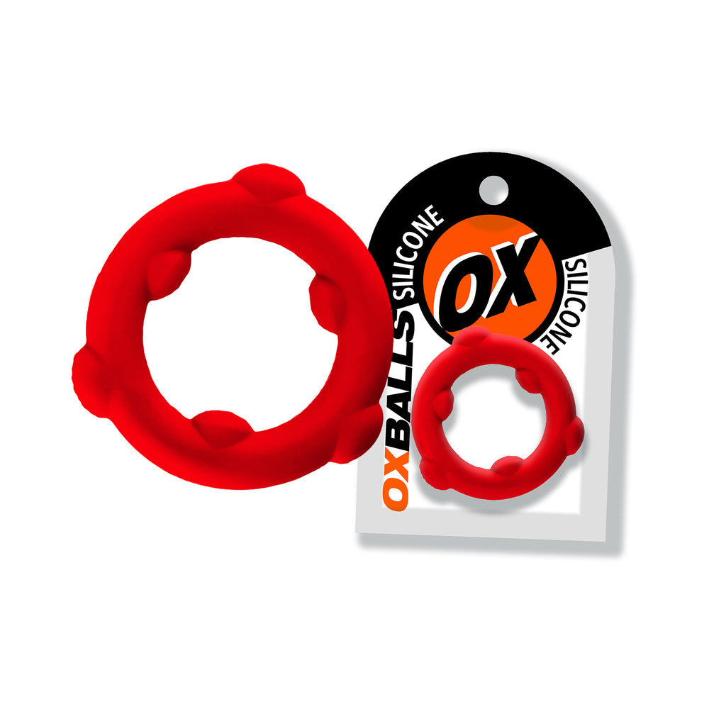 SPINNER Liquid Silicone Cock Ring - Red